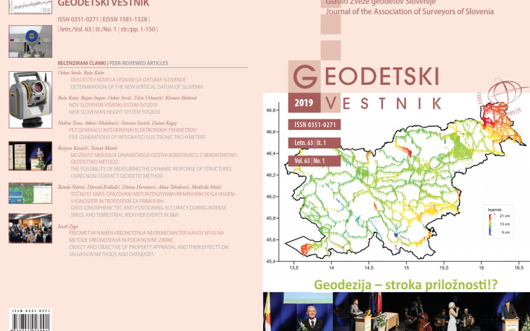 The new issue of Geodetski vestnik