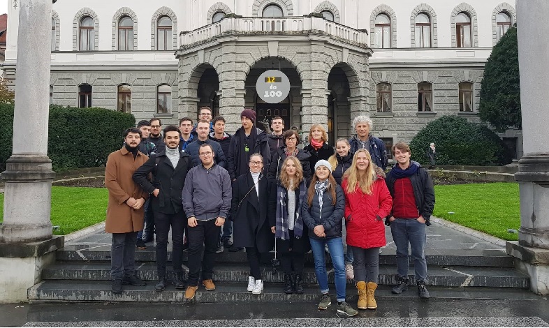 Guided tour in oldtown Ljubljana for exchange students