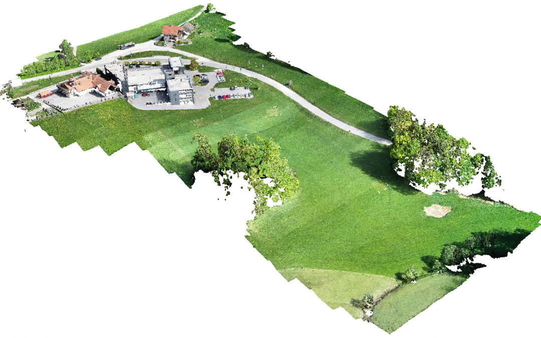 The study area of Kandrše – a georeferenced UAV point cloud.